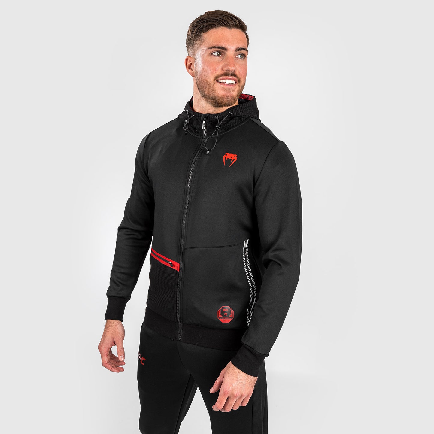 UFC Adrenaline by Venum Fight Week Herren Zip Hoodie - Schwarz