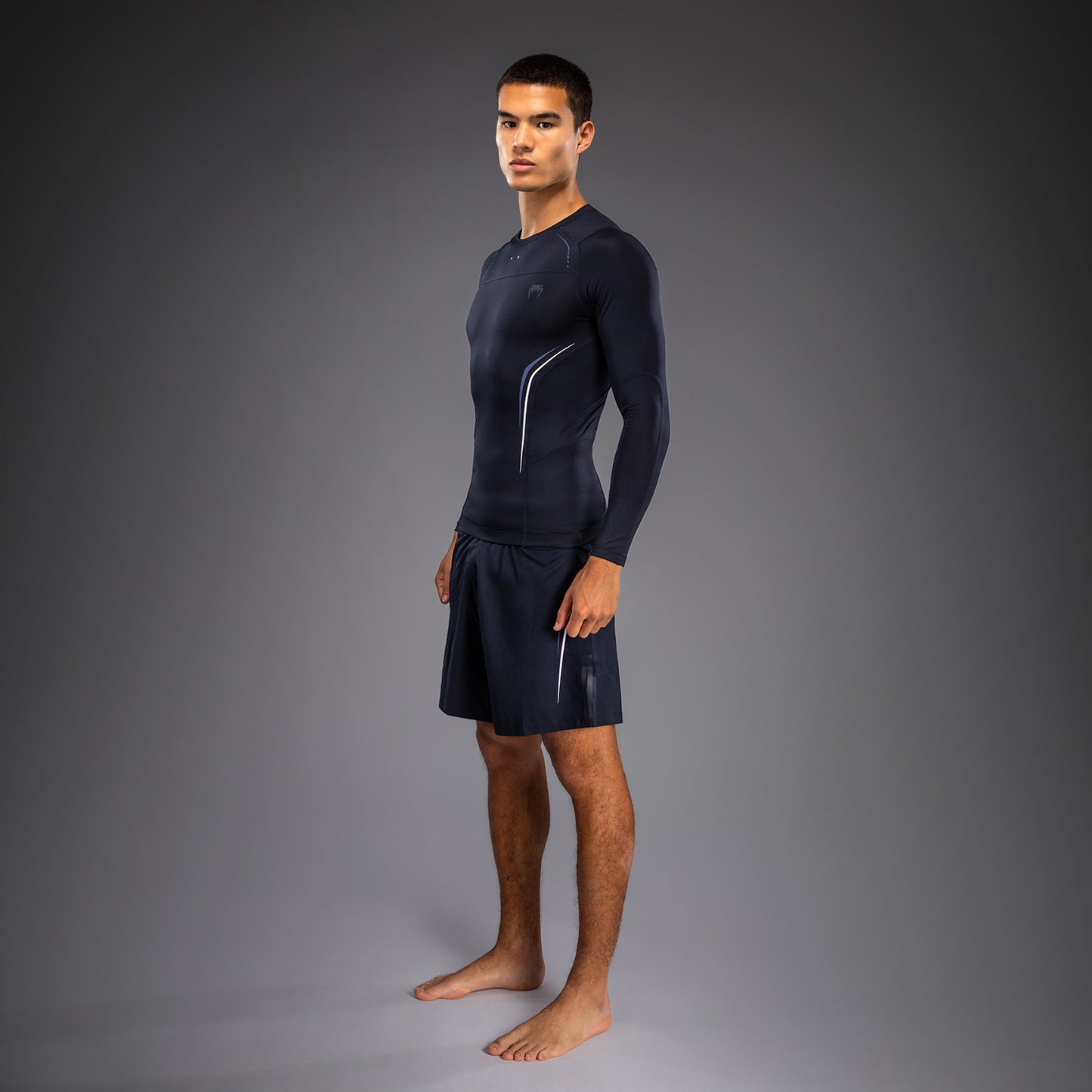 Venum G-Core Langarm Rashguard - Marineblau/Weiß