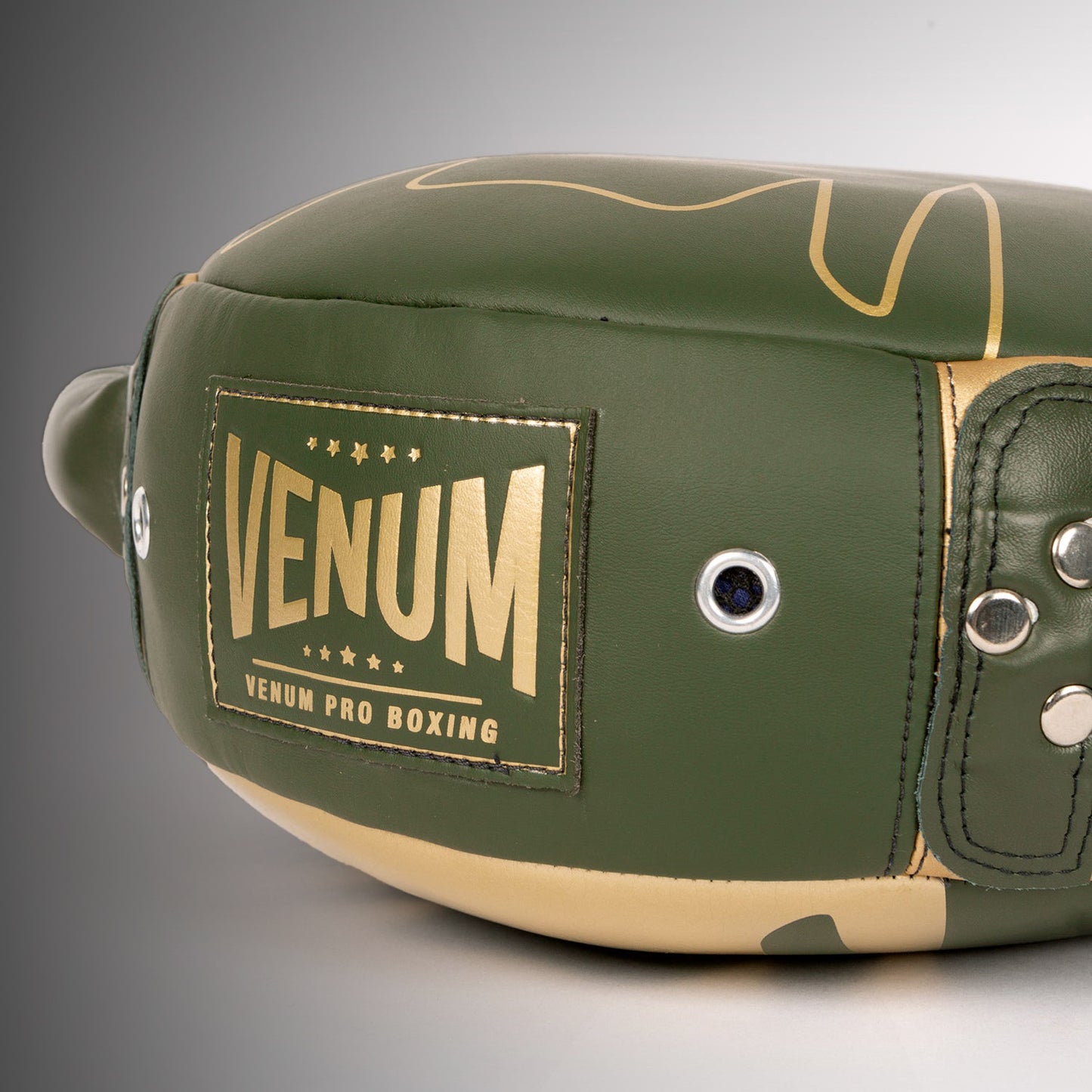 Venum Pro Boxing Mini Runde Punch Schild - Khaki/Gold