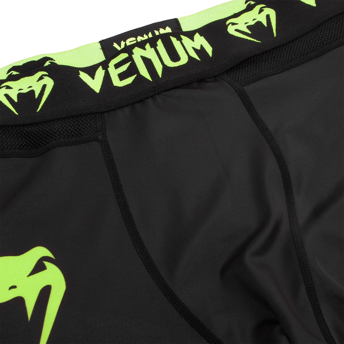 Venum Logos Kompressionshose - Schwarz/Neongelb
