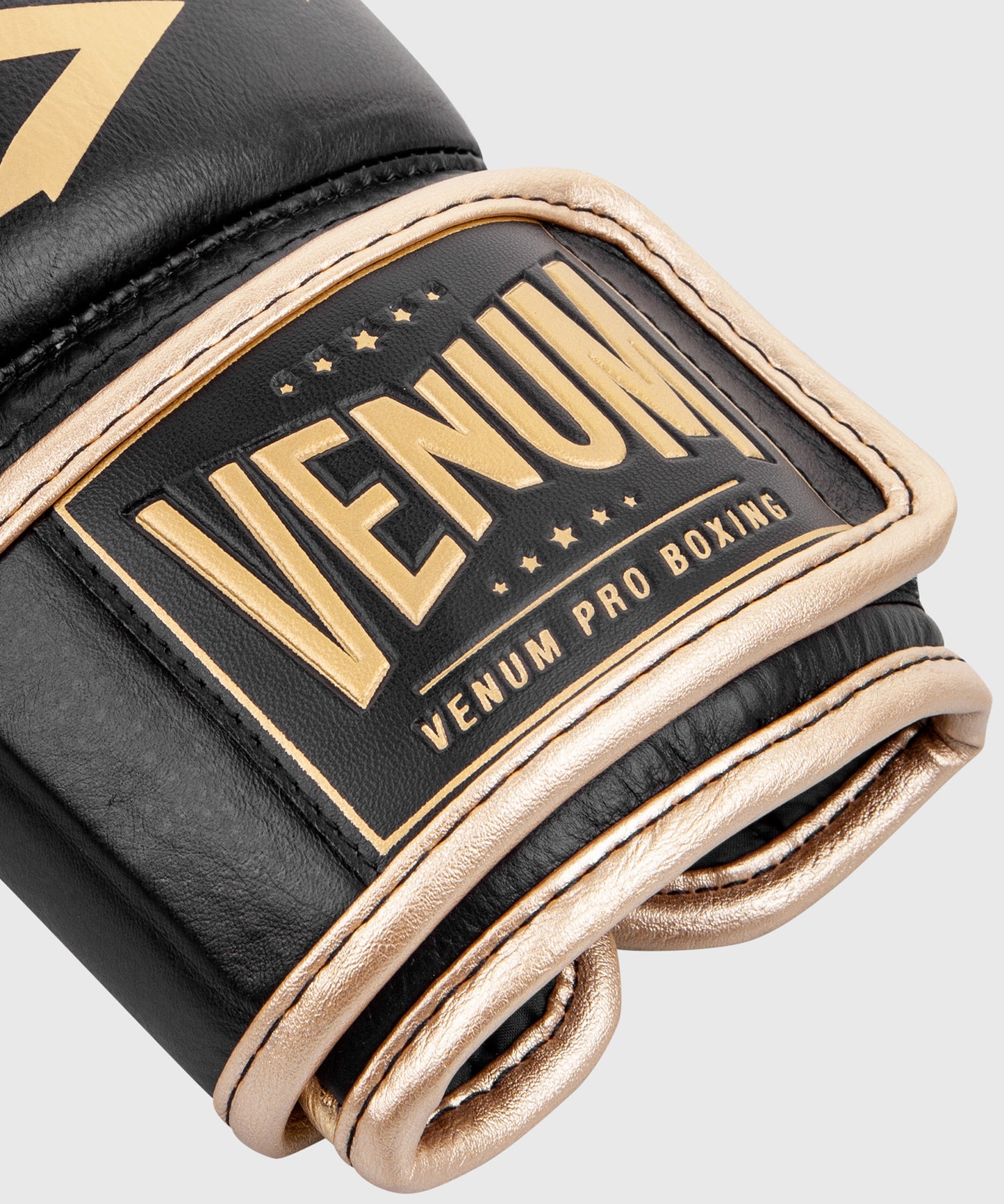 Venum Hammer professionelle Boxhandschuhe - Klettverschluss - Schwarz/Gold