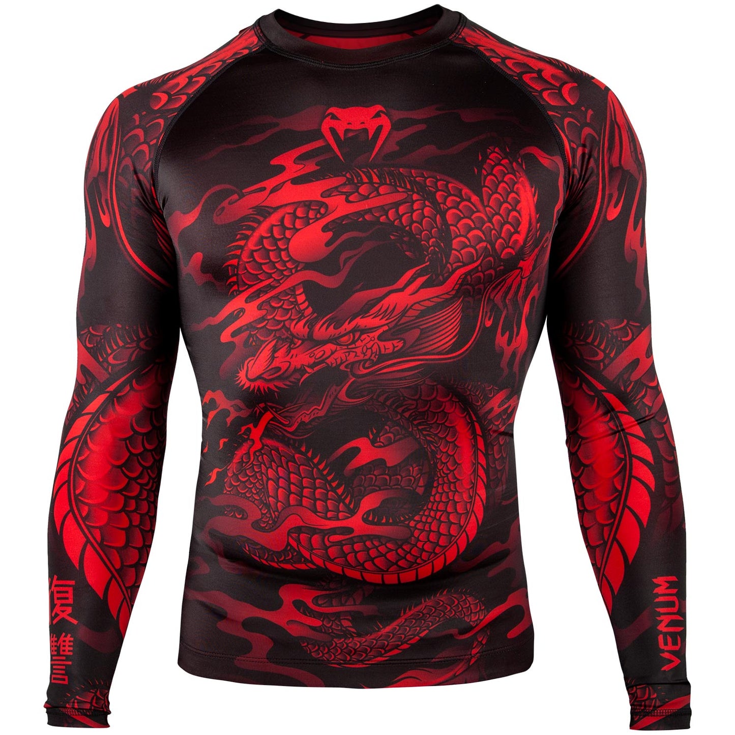 Venum Dragon's Flight Rashguard - Langarm - Schwarz/Rot