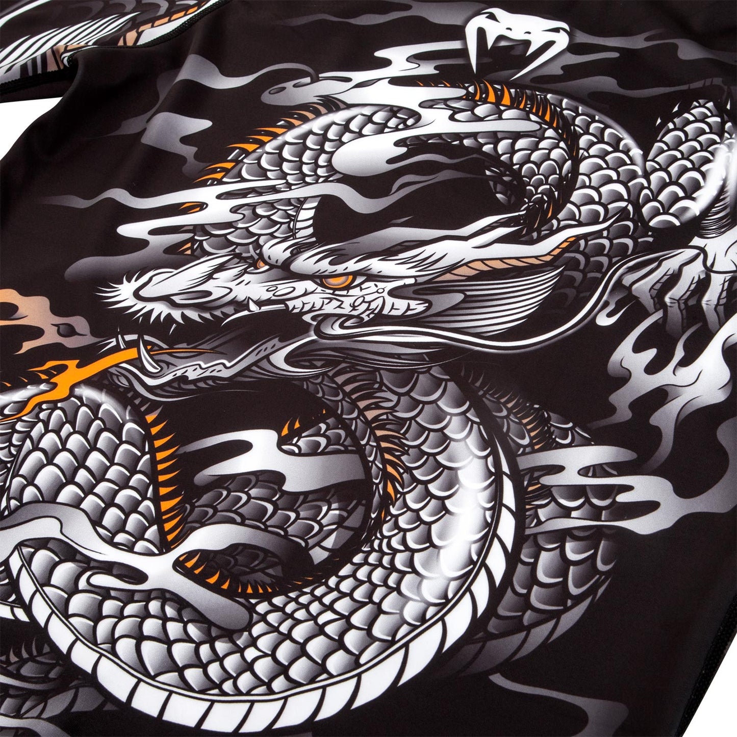 Venum Dragon's Flight Rashguard - Langarm - Schwarz/Weiß