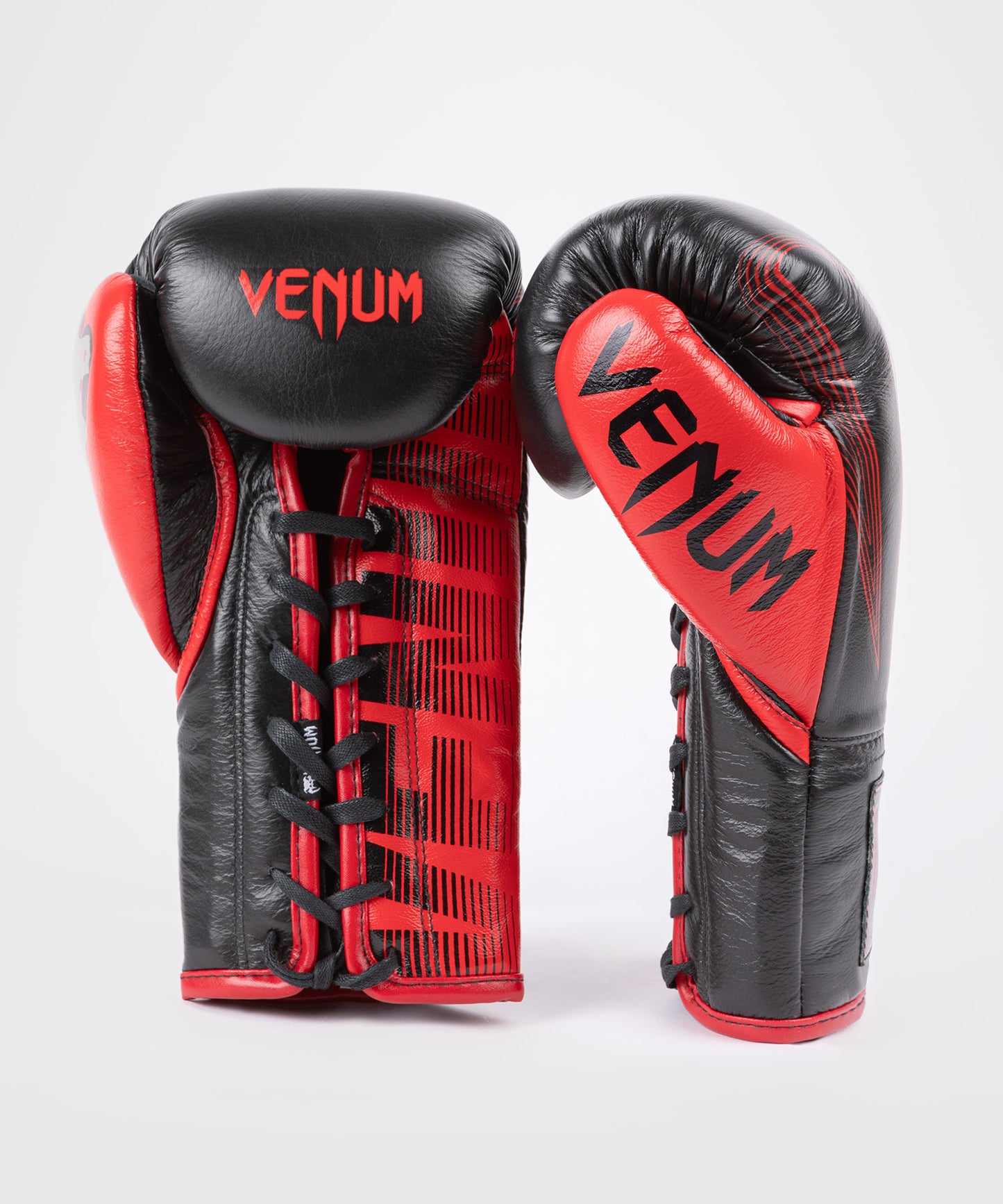 RWS X Venum Offizielle Boxhandschuhe mit Schnürsenkeln - Schwarz