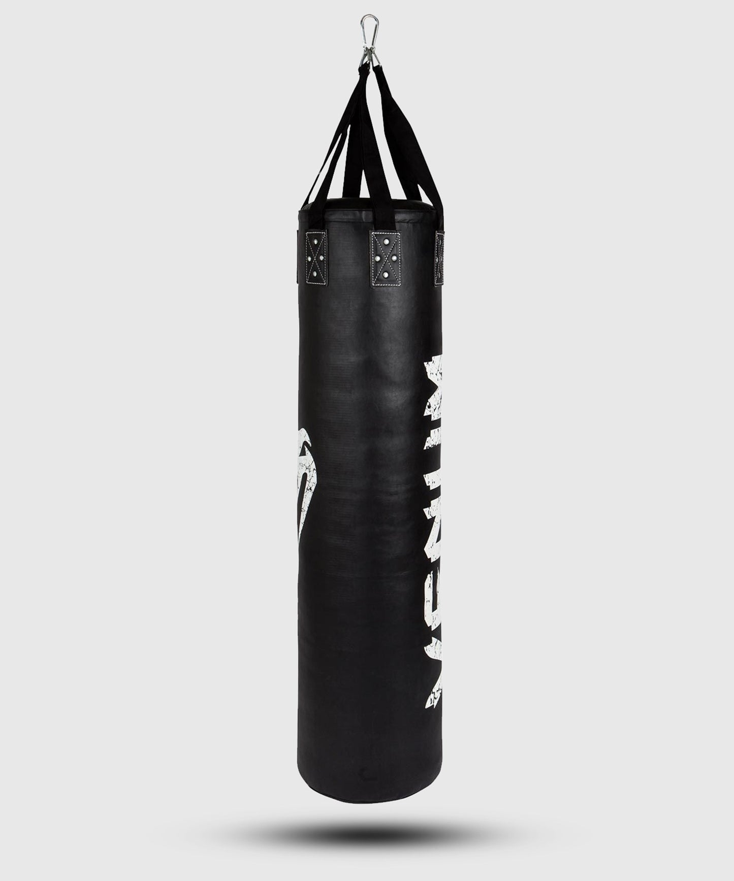 Venum Challenger Boxsack + Deckenhaken - Schwarz/Weiß - 130 cm - Gefüllt