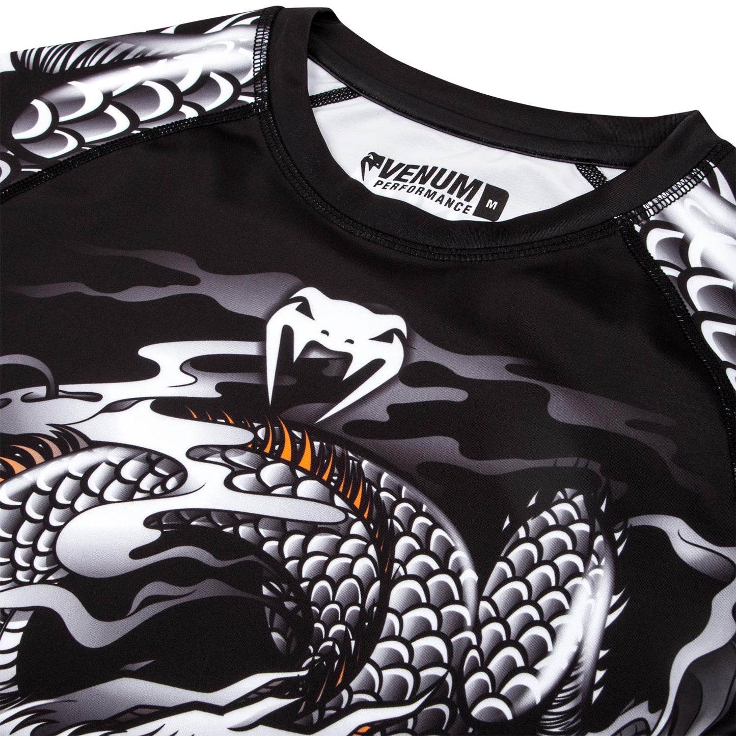Venum Dragon's Flight Rashguard - Langarm - Schwarz/Weiß