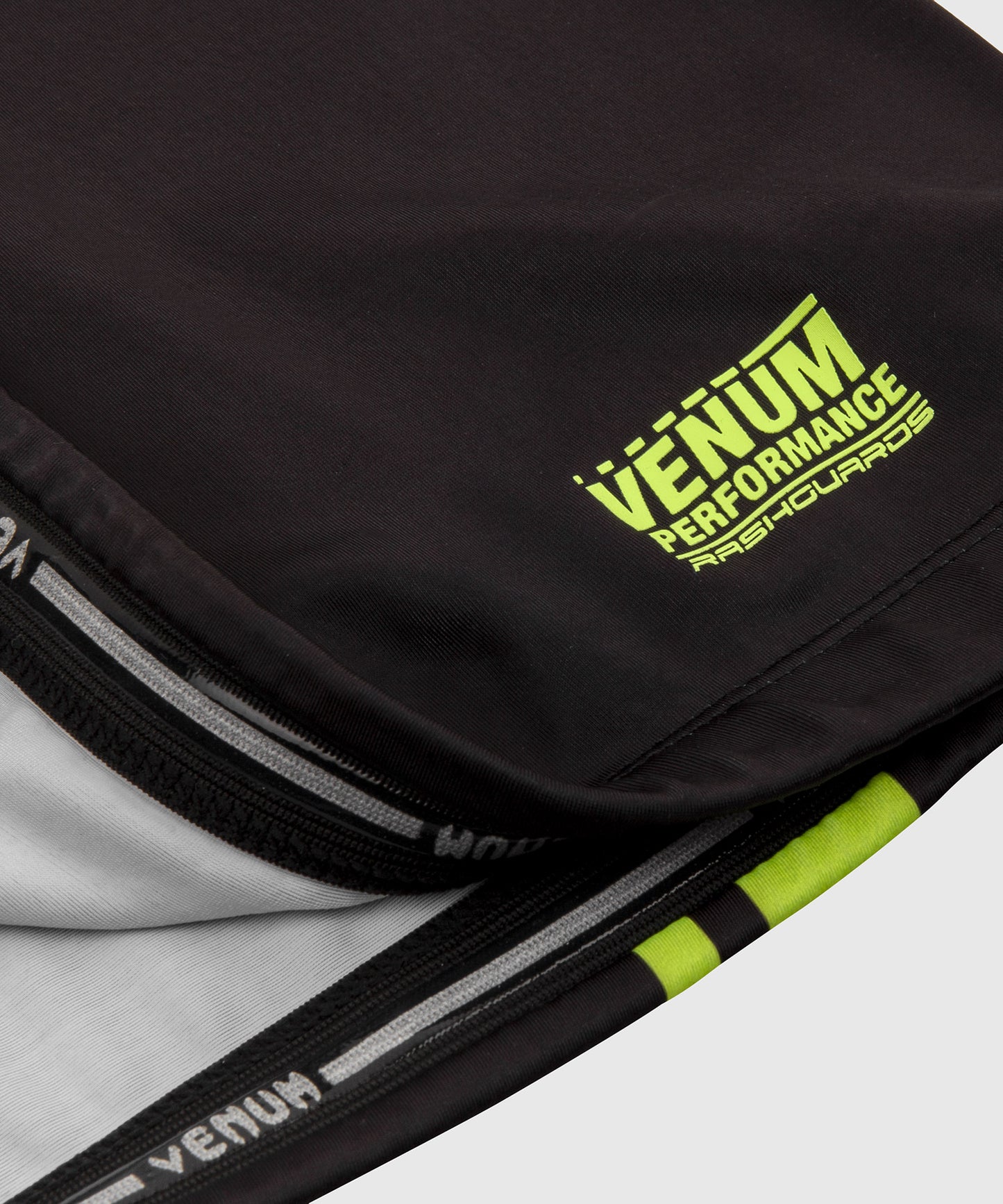 Rashguard Venum Logos - Kurzarm - Schwarz/Neongelb