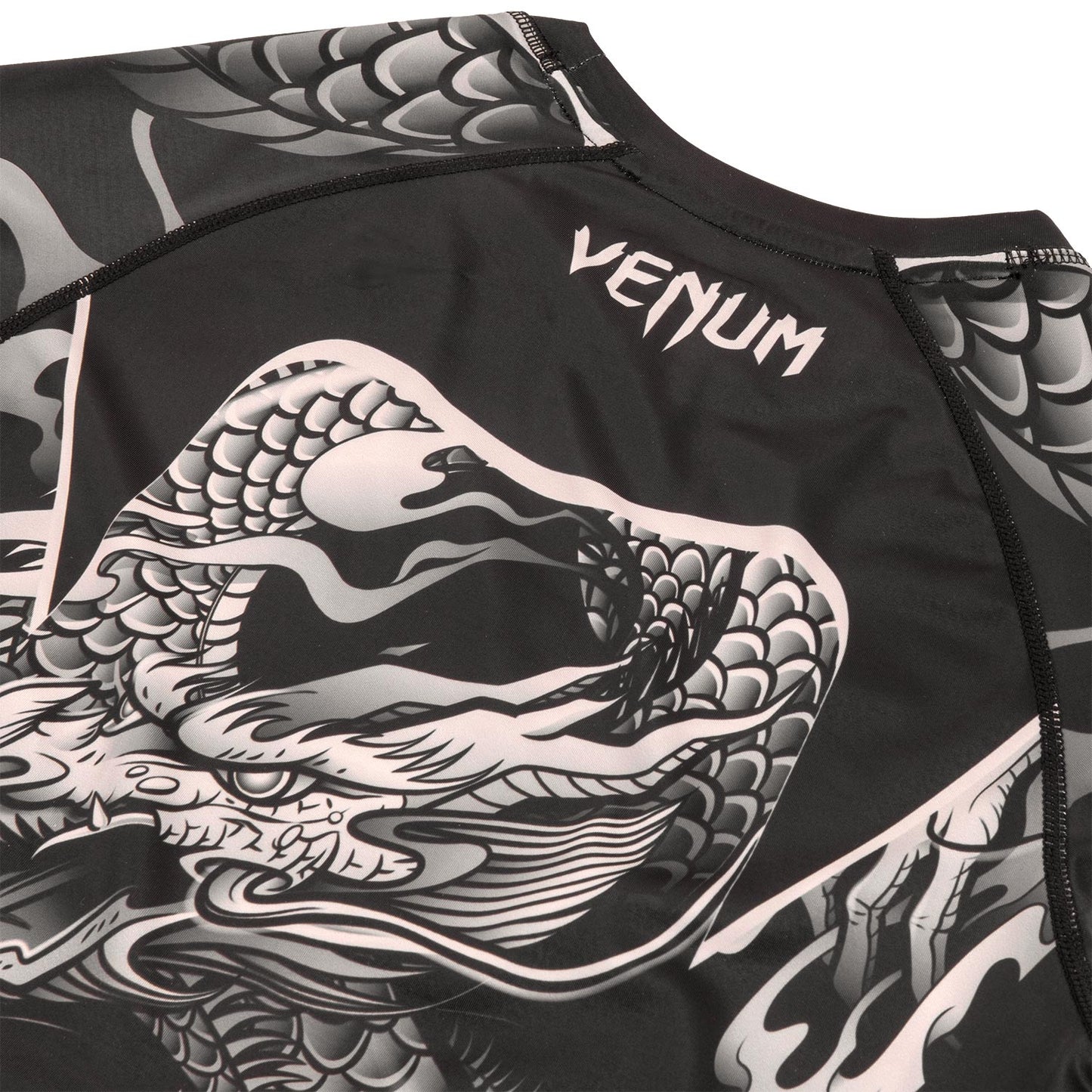 Venum Dragon's Rashguard - Kurzarm - Schwarz/Sand