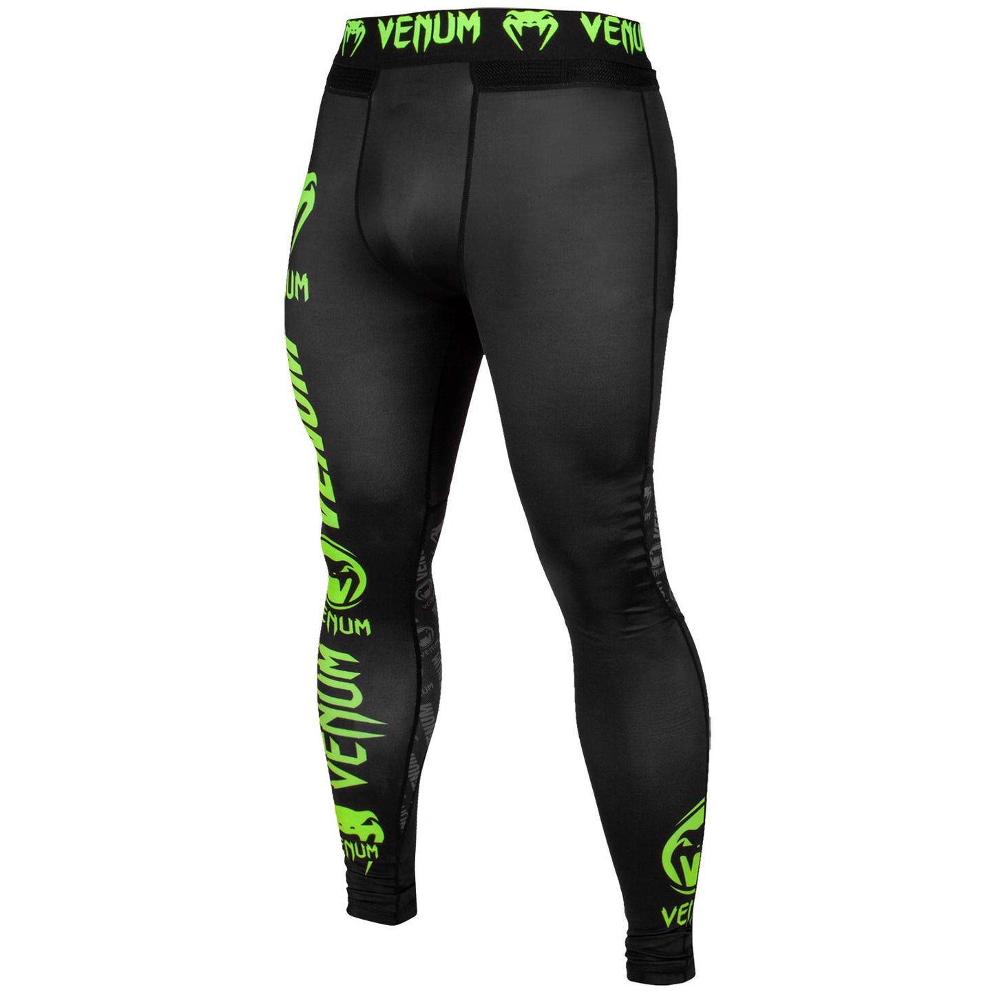 Venum Logos Kompressionshose - Schwarz/Neongelb