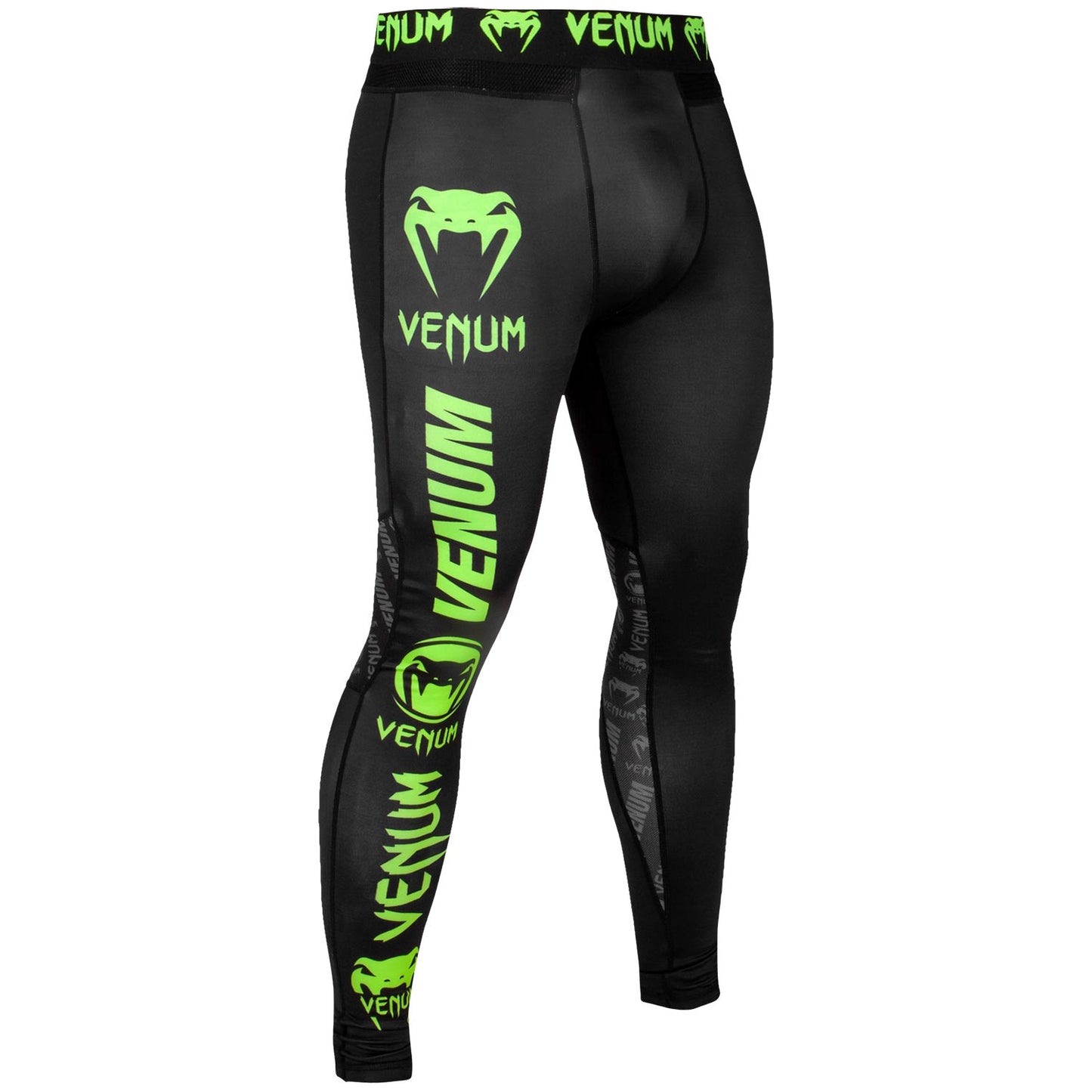 Venum Logos Kompressionshose - Schwarz/Neongelb
