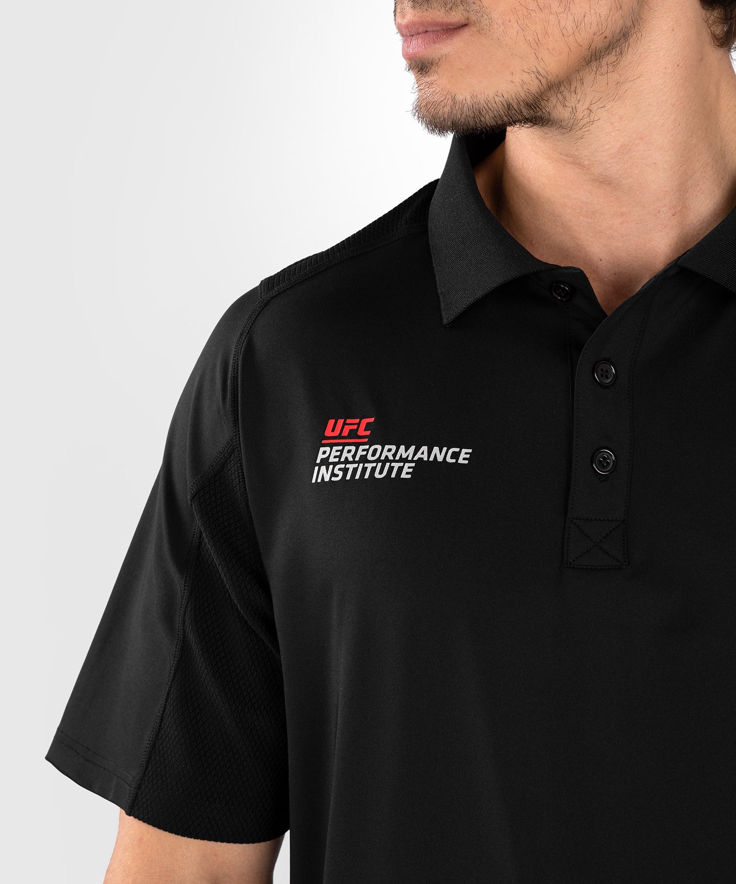 Polo pour Hommes UFC Venum Performance Institute 2.0 - Noir/Rouge - Polos