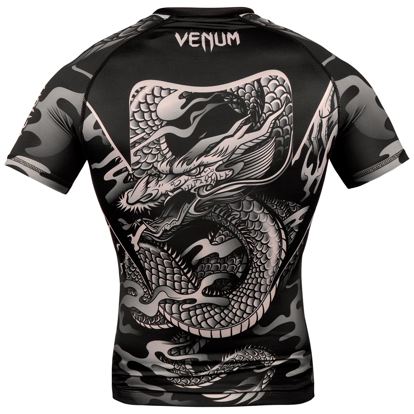 Venum Dragon's Rashguard - Kurzarm - Schwarz/Sand