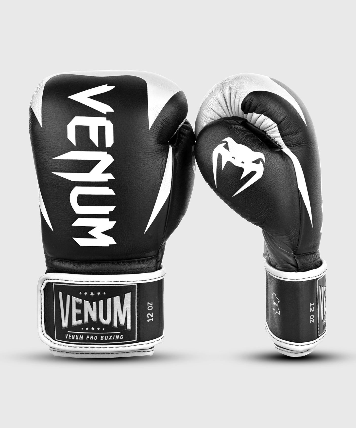 Venum Hammer professionelle Boxhandschuhe - Klettverschluss - Schwarz/Weiß