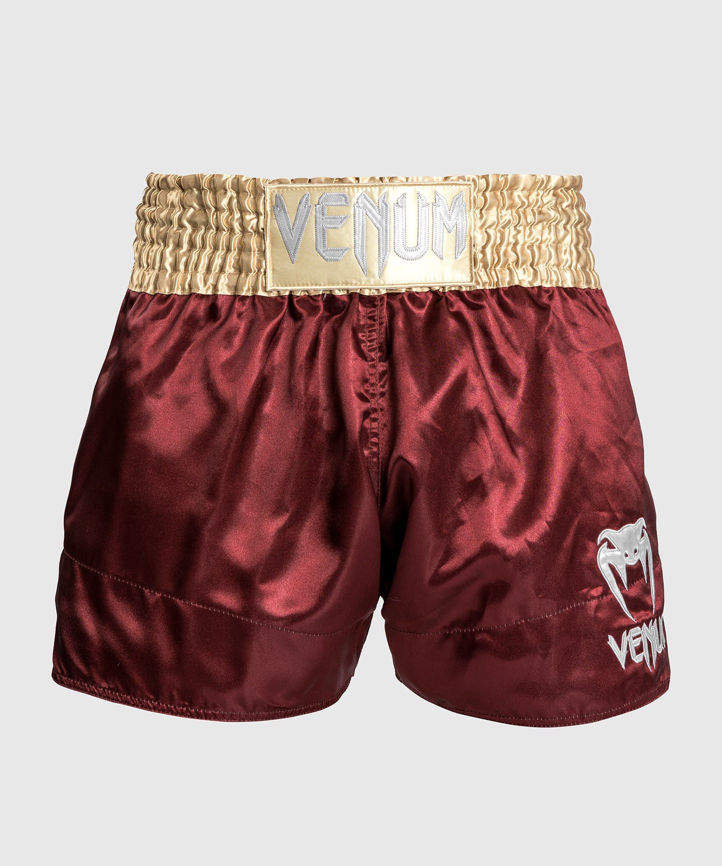 Venum Classic Muay Thai Shorts - Burgund/Gold/Weiß
