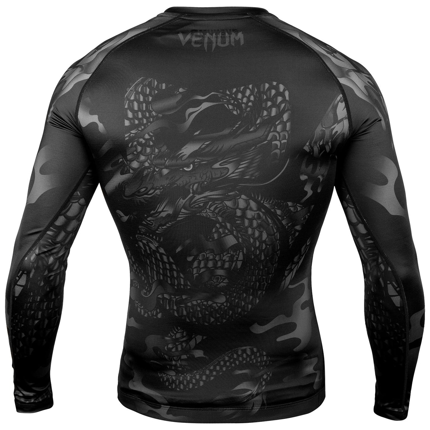 Venum Dragon's Rashguard - Langarm - Schwarz/Schwarz