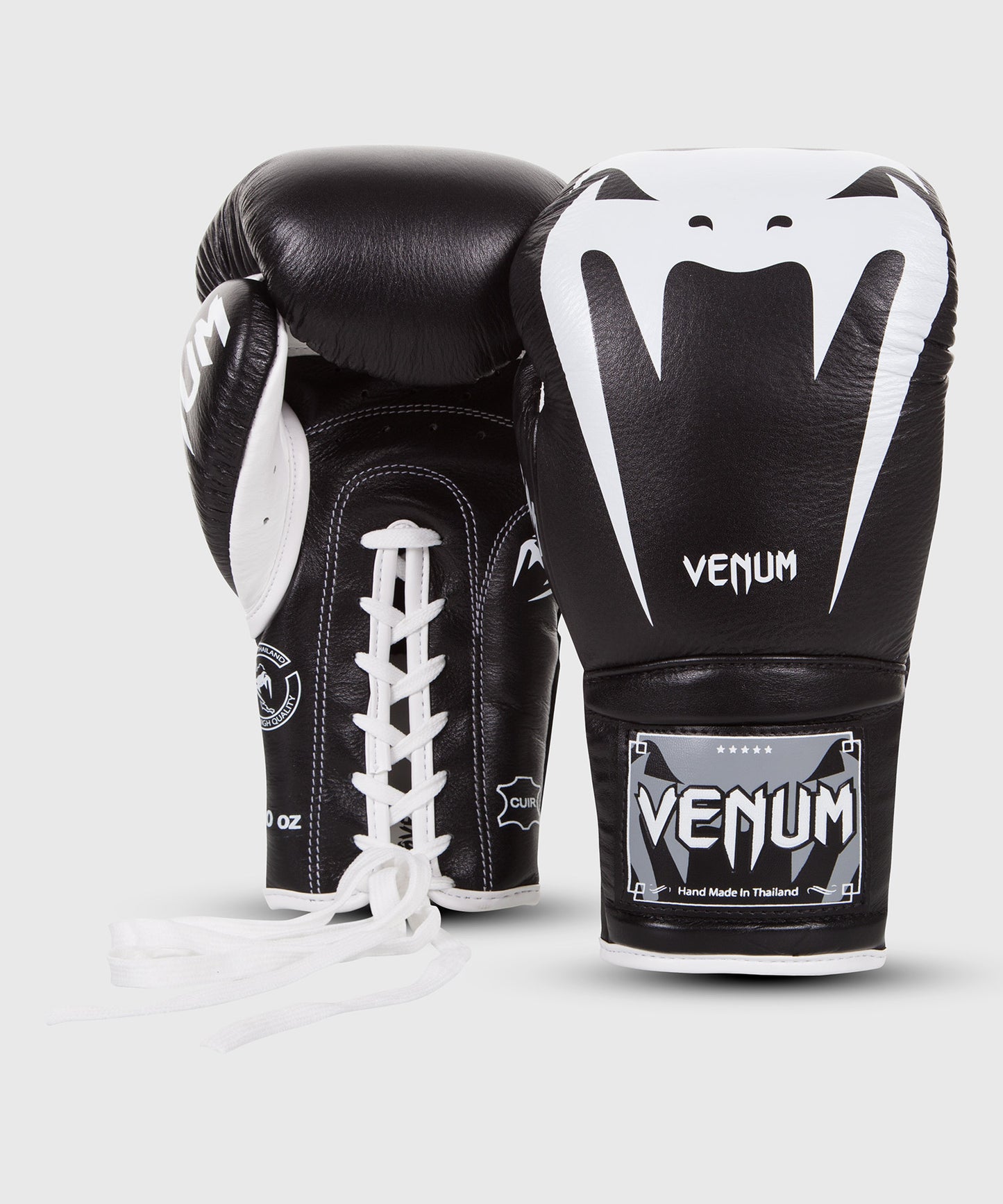 Venum Giant 3.0 Boxhandschuhe - Nappaleder - Mit Schnürung - Schwarz
