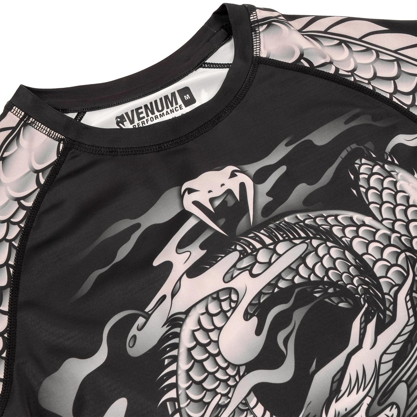 Venum Dragon's Rashguard - Kurzarm - Schwarz/Sand