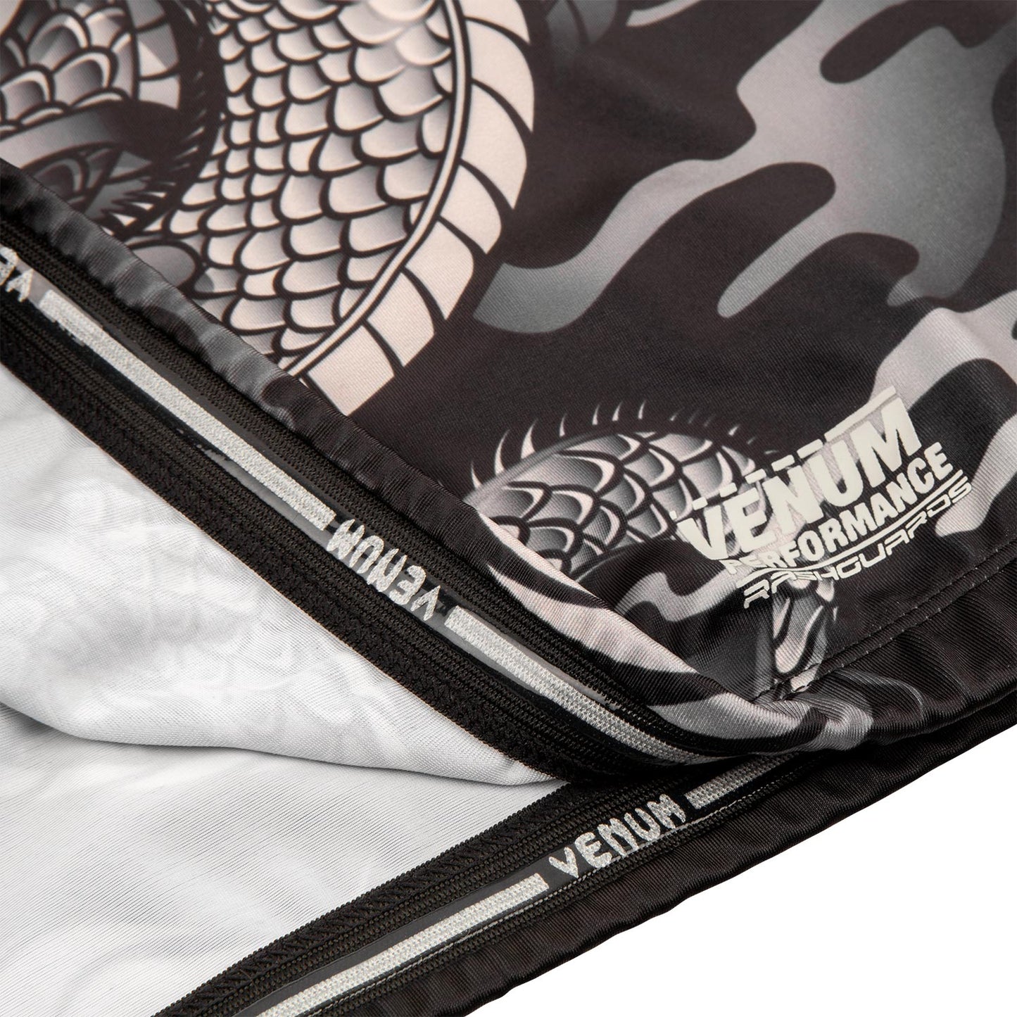 Venum Dragon's Rashguard - Kurzarm - Schwarz/Sand