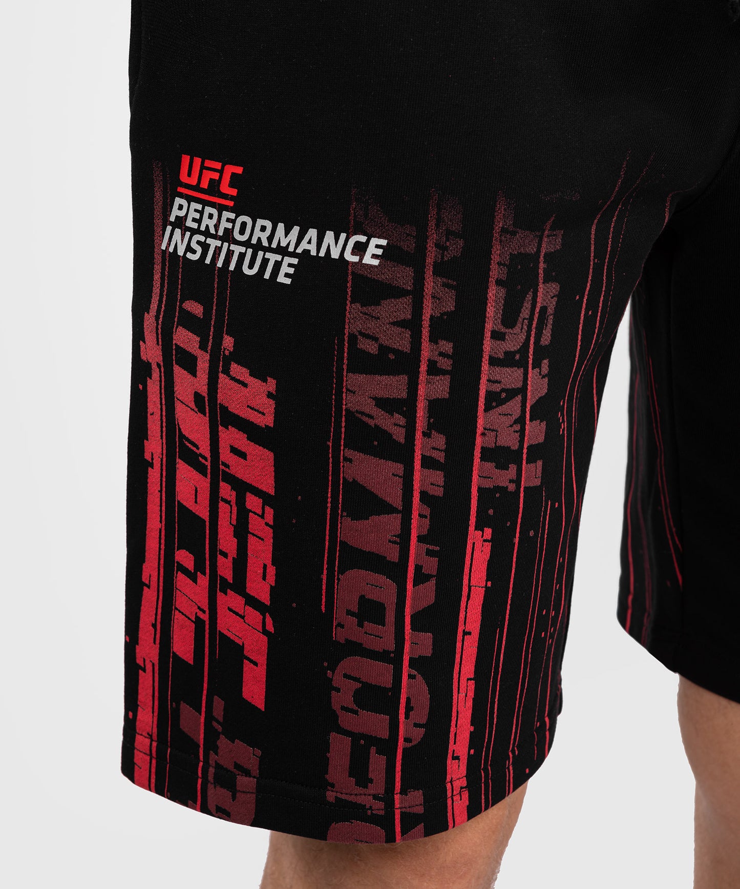 UFC Venum Performance Institute 2.0 Baumwoll-Short für Männer - Schwarz/Rot
